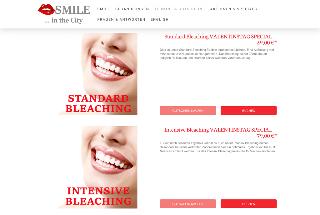 Valentinstag Best Practice SMILE in the City Beispiele für Marketing zum Valentinstag