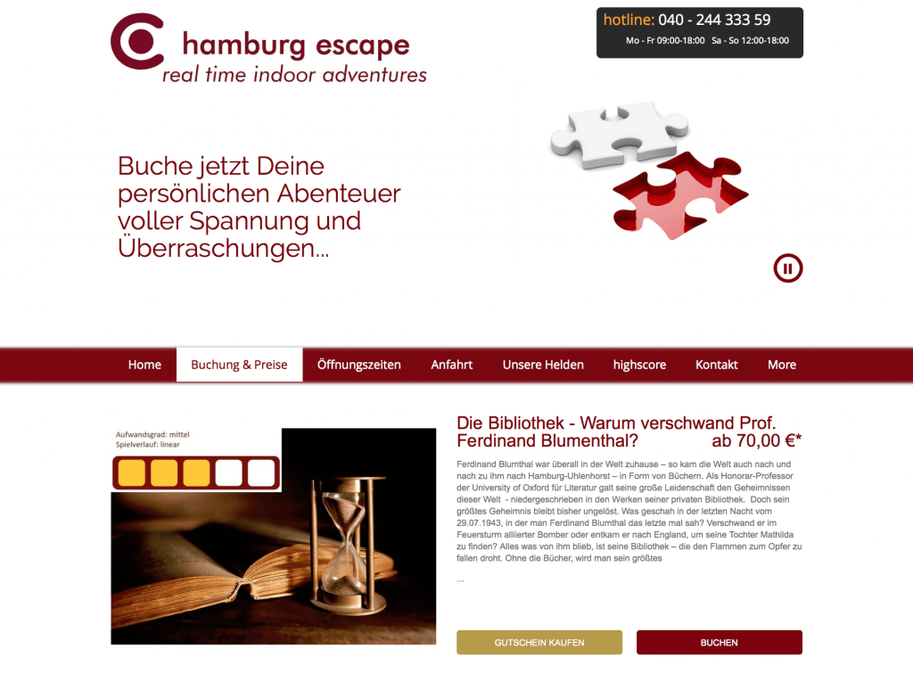 Escape Game Branche - Hamburg Escape