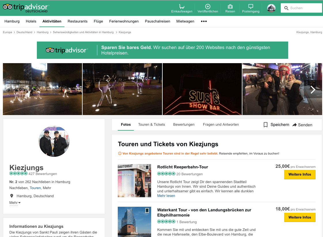 Viator Tripadvisor nutzen