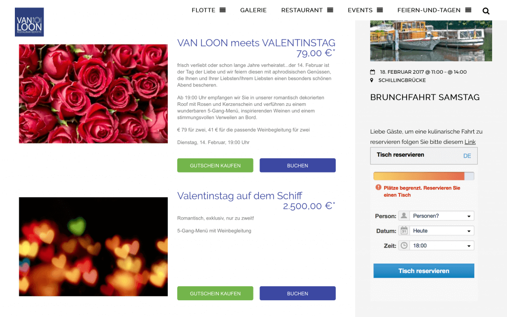 Valentinstag Best Practice VAN LOON Beispiele für Marketing zum Valentinstag