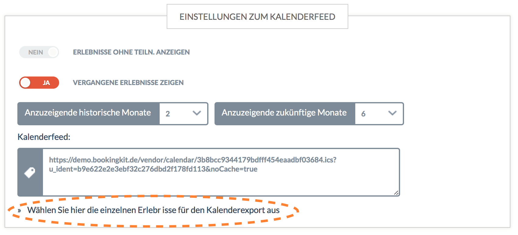 Mehr Übersicht: Kalenderfeed