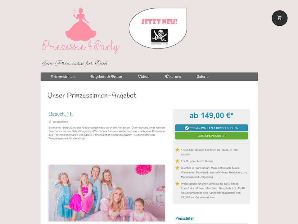 Kindergeburtstag Erlebnisanbieter_Umsatztreiber_Kindergeburtstag_Prinzessin4Party