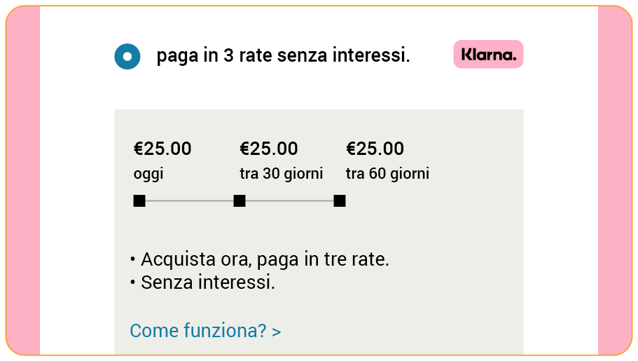 Klarna pagamento a rate